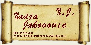 Nadja Jakovović vizit kartica